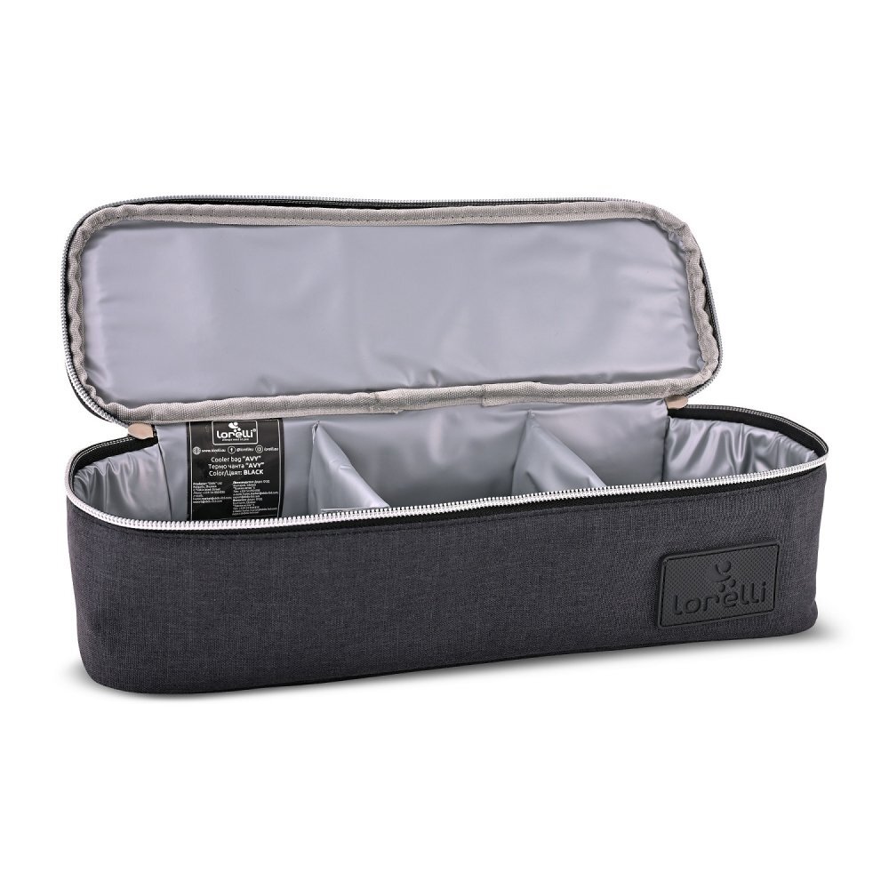 LORELLI Geanta termica pentru mancare Avy 3 cu compartimente detasabile 33x11x10 cm black