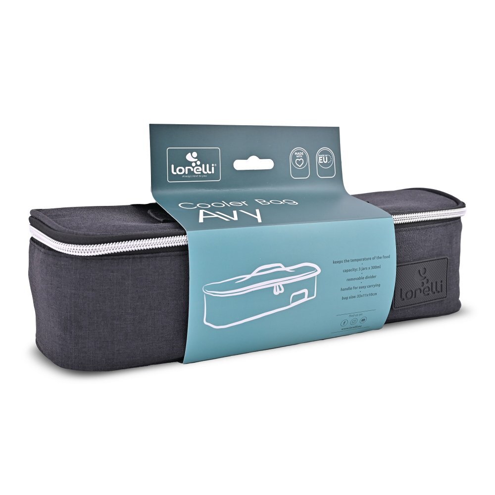 LORELLI Geanta termica pentru mancare Avy 3 cu compartimente detasabile 33x11x10 cm black