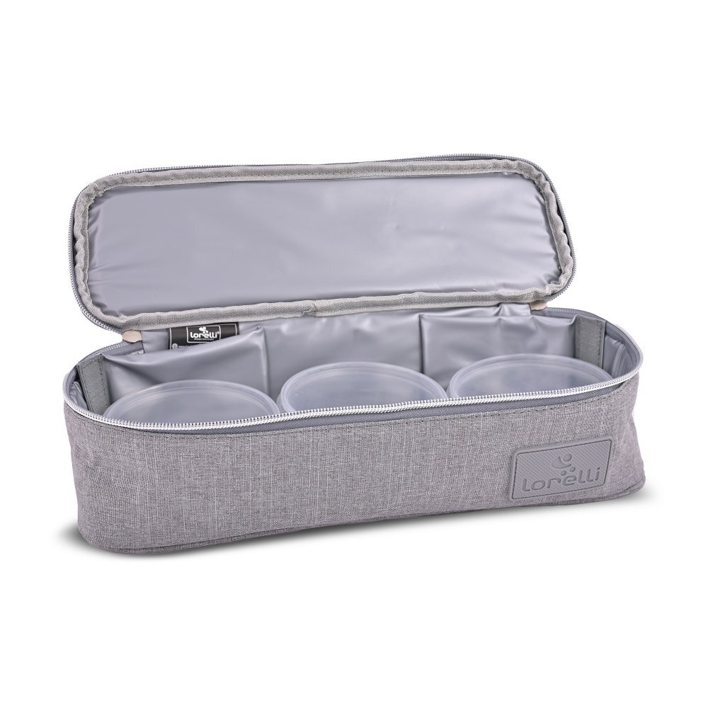 LORELLI Geanta termica pentru mancare Avy cu 3 compartimente detasabile 33x11x10 cm grey