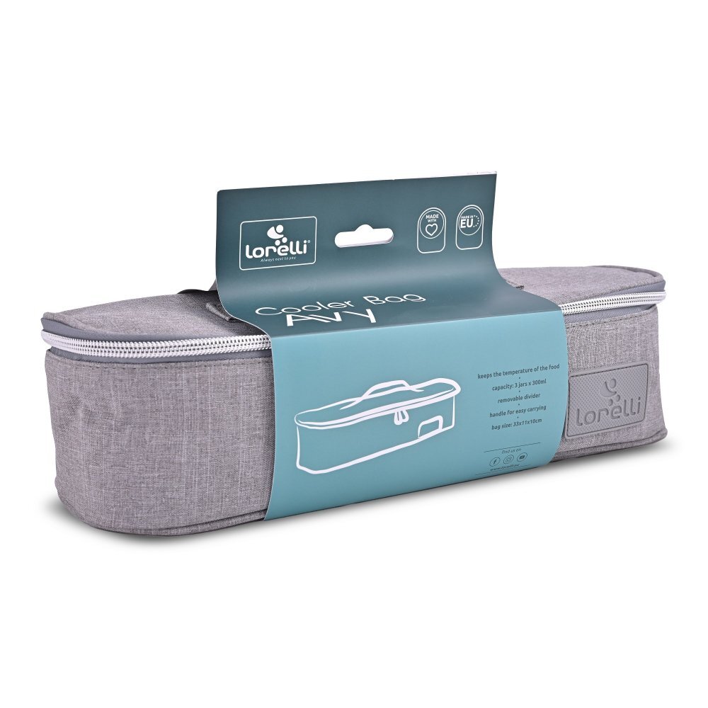 LORELLI Geanta termica pentru mancare Avy cu 3 compartimente detasabile 33x11x10 cm grey