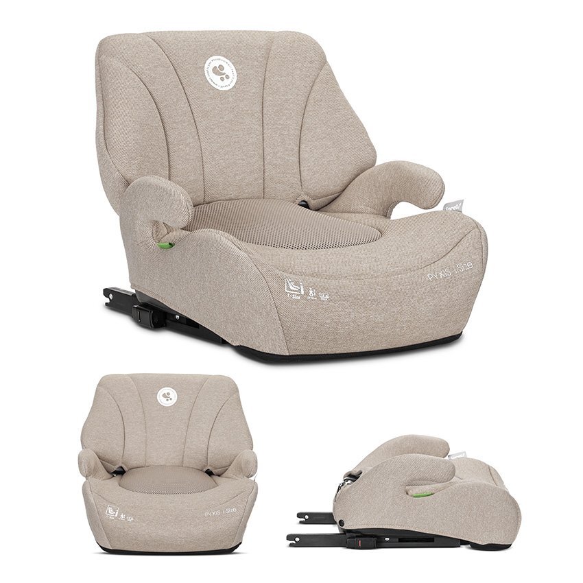 LORELLI Inaltator auto pentru copii Pyxis Beige 125-150 cm i-Size isofix booster cu spatar detasabil 6-12 ani