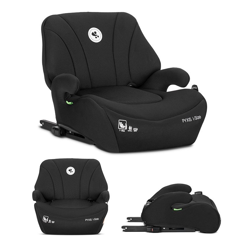LORELLI Inaltator auto pentru copii Pyxis Black 125-150 cm i-Size isofix booster cu spatar detasabil 6-12 ani