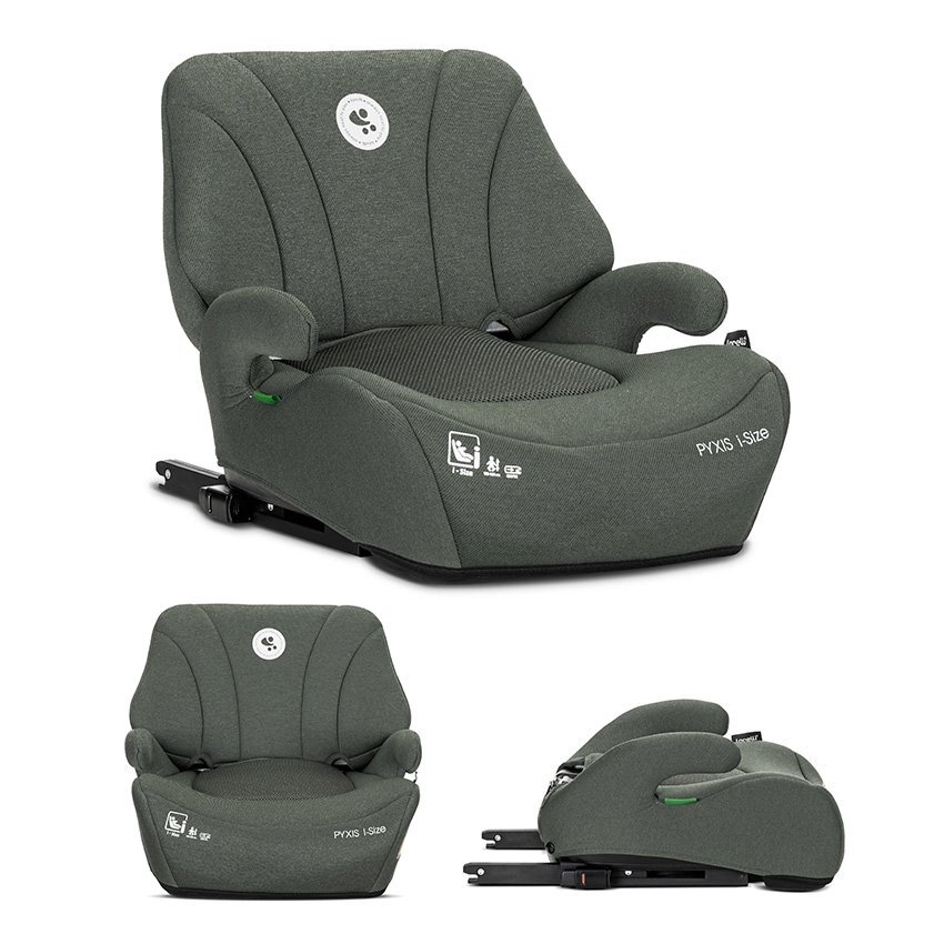 LORELLI Inaltator auto pentru copii Pyxis Green 125-150 cm i-Size isofix booster cu spatar detasabil 6-12 ani