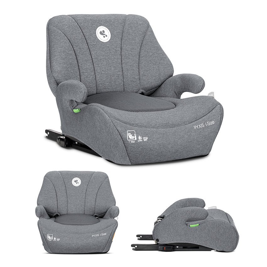 LORELLI Inaltator auto pentru copii Pyxis Grey 125-150 cm i-Size isofix booster cu spatar detasabil 6-12 ani