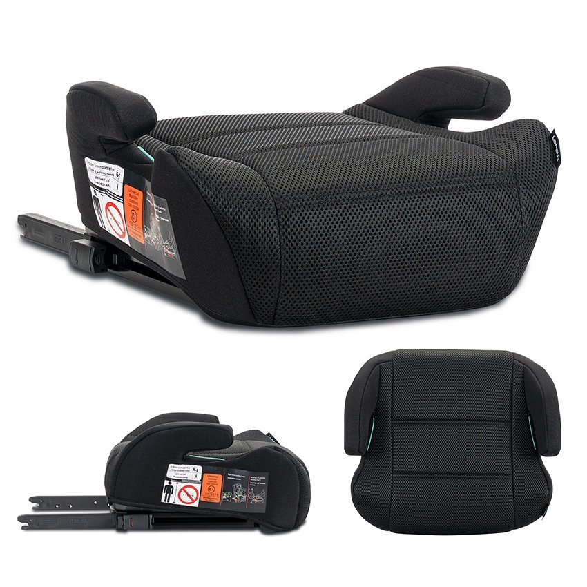 LORELLI Inaltator auto pentru copii Zen Black i-Size cu isofix conectori pentru ghidaj 125-150 cm 6-12 ani
