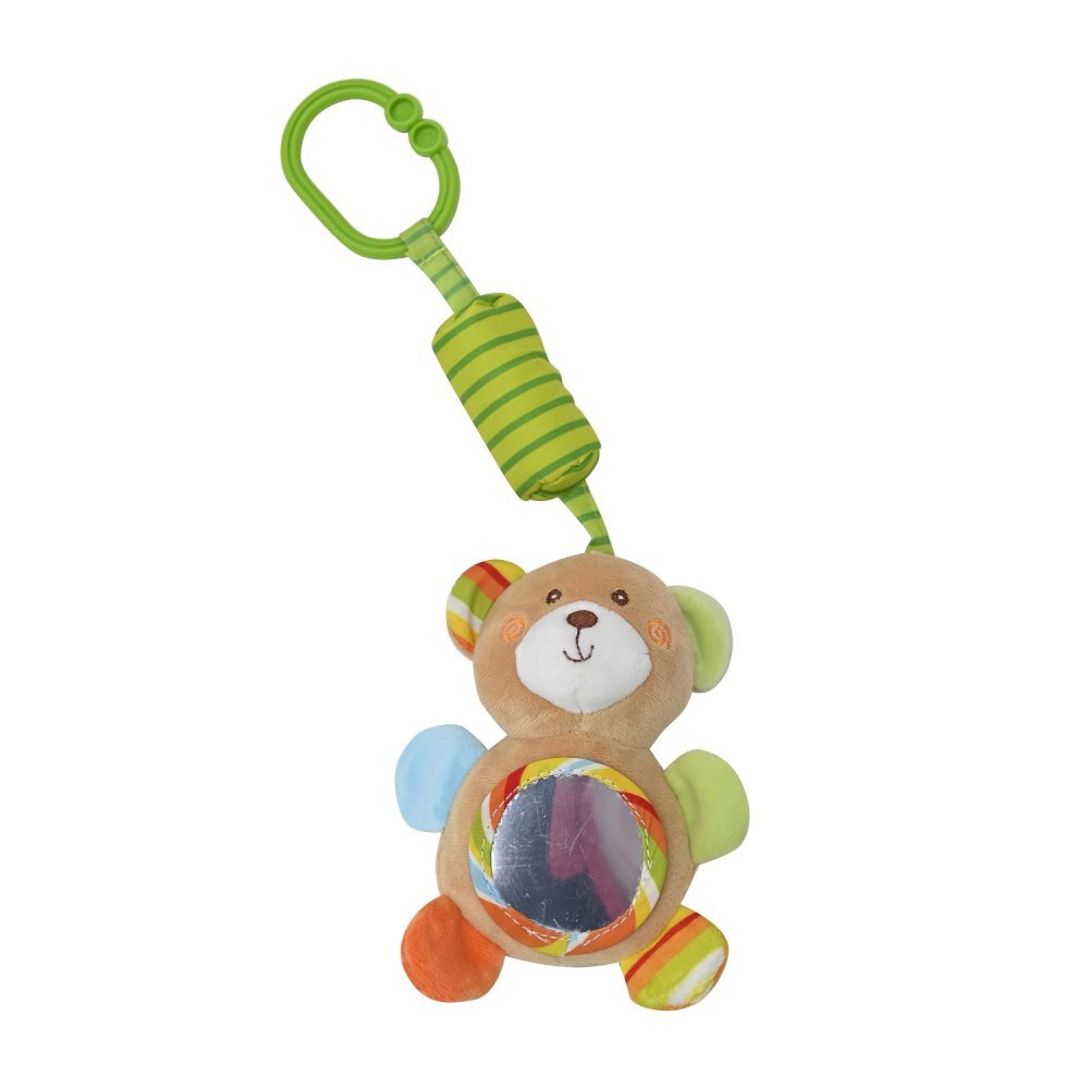 LORELLI Jucarie de plus 13 cm clopotel si oglinda 0 luni+ ursulet