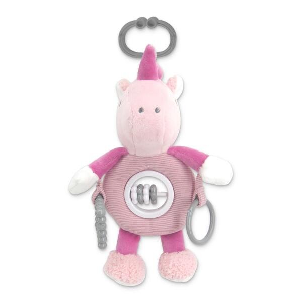 LORELLI Jucarie de plus cu inel pentru agatat Unicorn Roz 24 cm 0 luni+