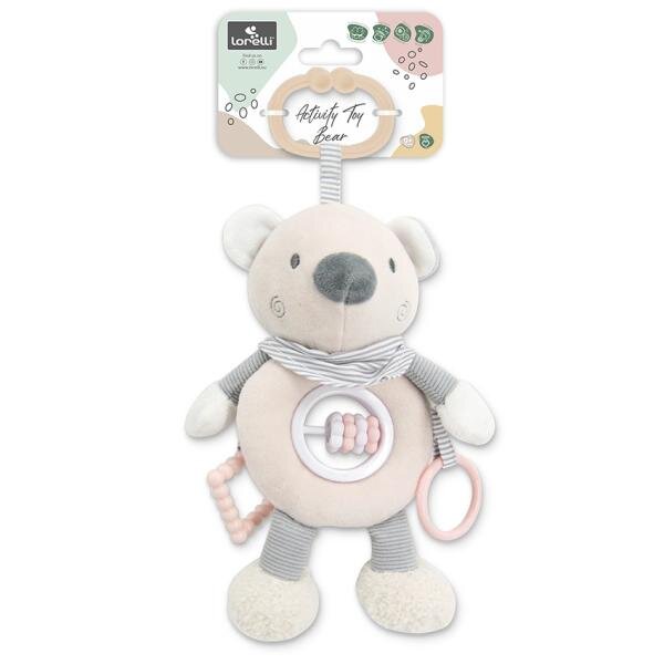 LORELLI Jucarie de plus cu inel pentru agatat Ursulet Beige 24 cm 0 luni+