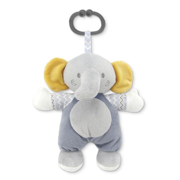 LORELLI Jucarie de plus Elefant Gri 22 cm zornaitoare 0 luni+
