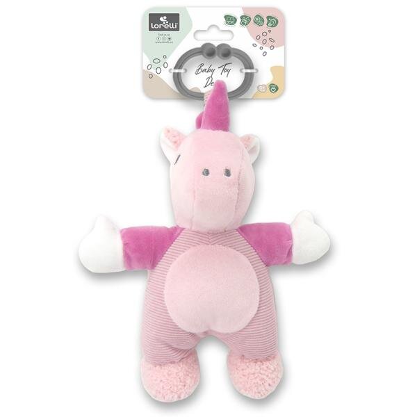 LORELLI Jucarie de plus Unicorn Roz 22 cm zornaitoare 0 luni+