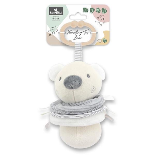 LORELLI Jucarie de plus Ursulet Beige 16 cm cu vibratie 0 luni+
