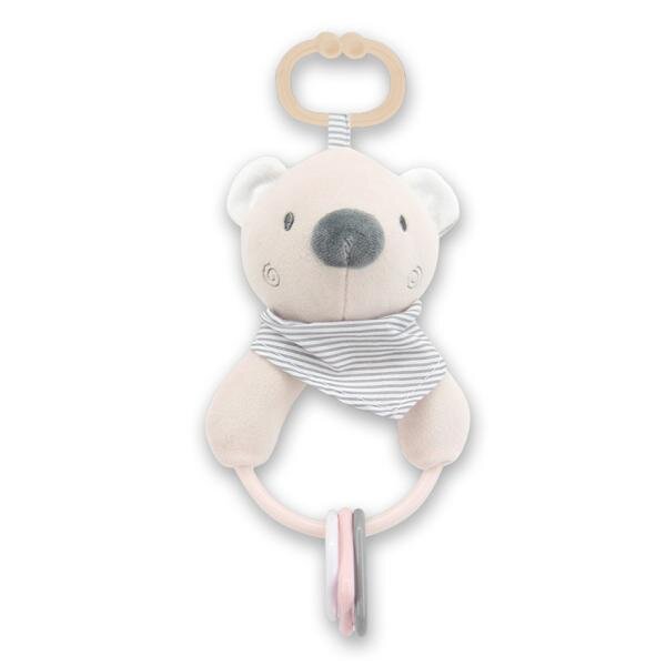 LORELLI Jucarie de plus Ursulet Beige 20 cm cu forme geometrice zornaitoare 0 luni+