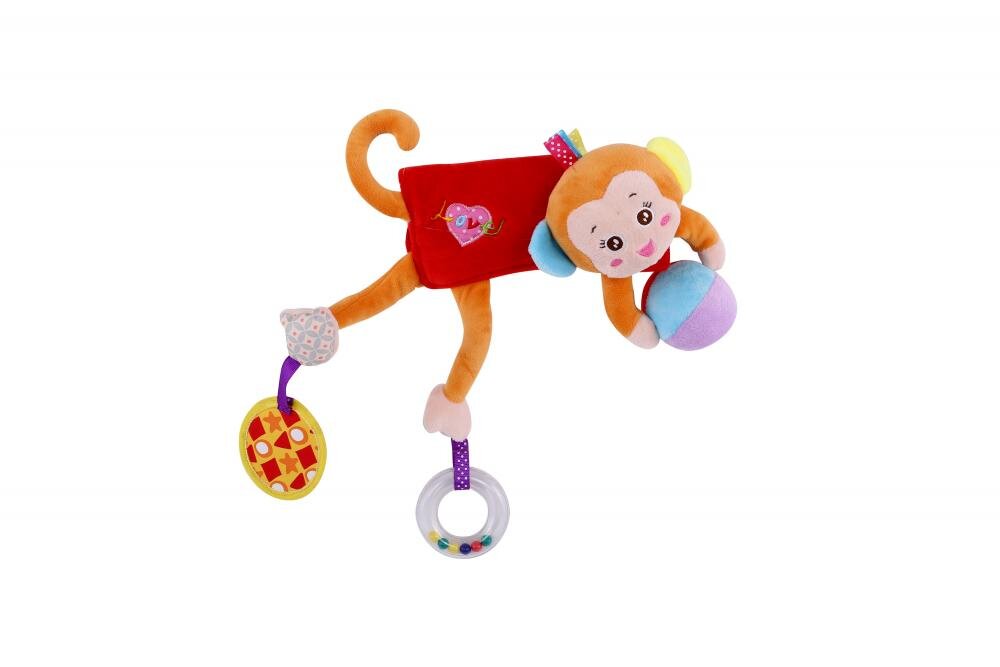 LORELLI Jucarie zornaitoare din plus Hug me Monkey 33 cm