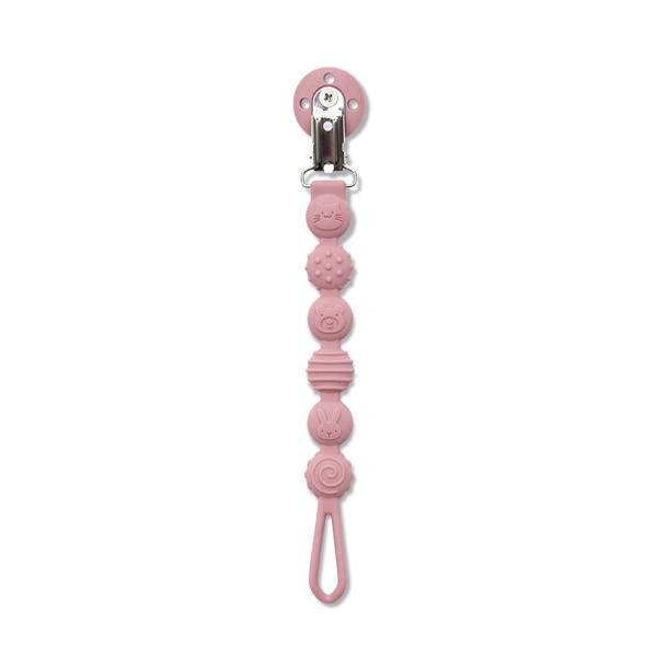 LORELLI Lant din silicon pentru suzeta 0 luni+ Pink