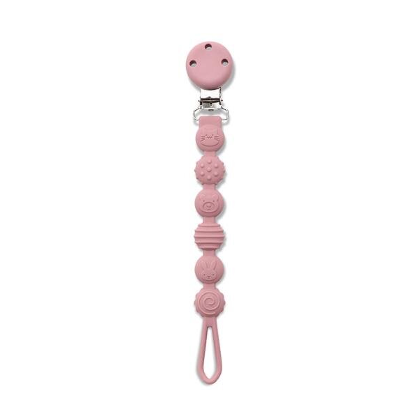 LORELLI Lant din silicon pentru suzeta 0 luni+ Pink
