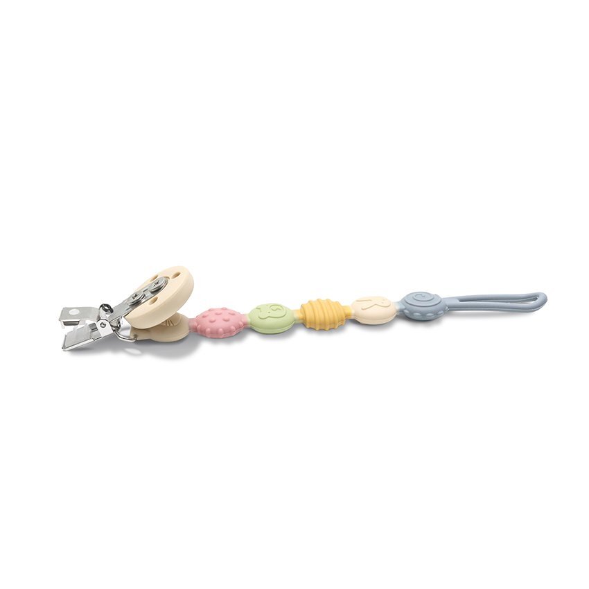 LORELLI Lant pentru suzeta din silicon clips de prindere BPA free Blue Mix