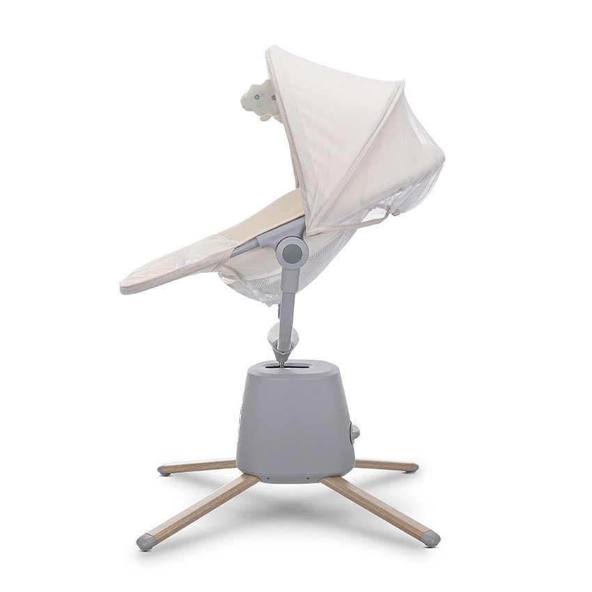LORELLI Leagan electric pentru bebelusi Storky Beige bluetooth telecomanda 5 viteze de leganare potrivit 0-6 luni