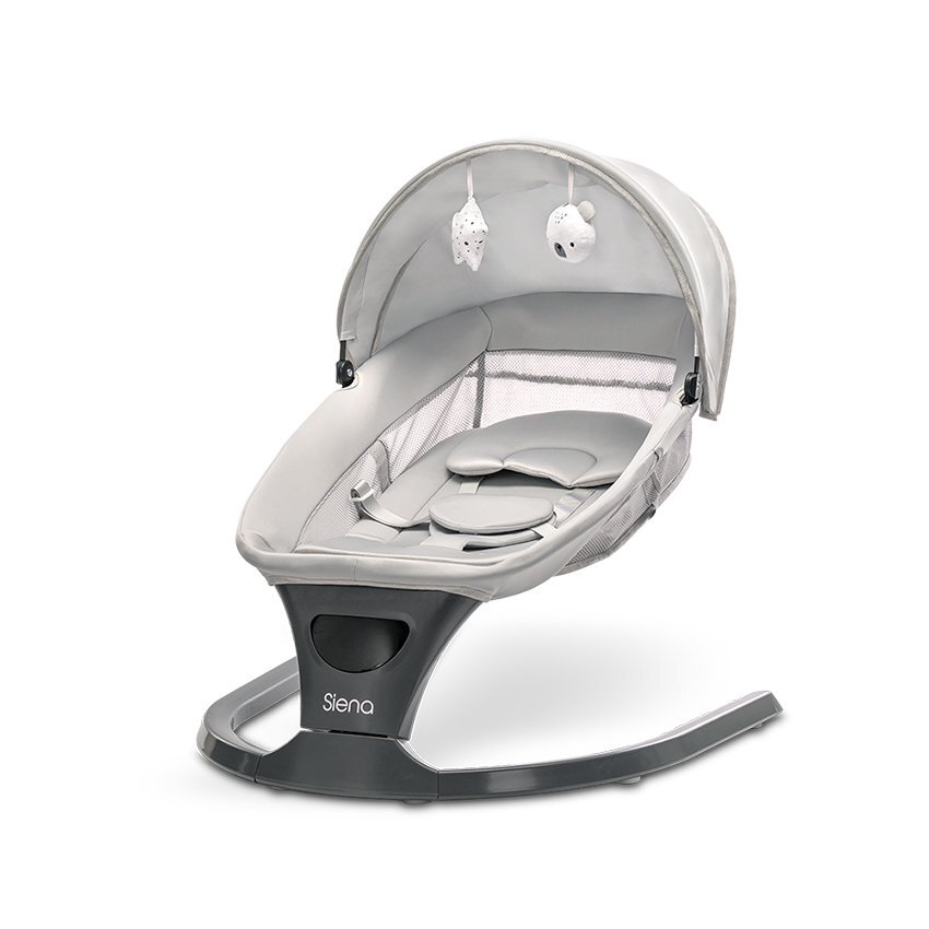LORELLI Leagan electric Siena Light Grey 0-12 luni 5 viteze de leganare senzor inteligent de miscare telecomanda panou muzical