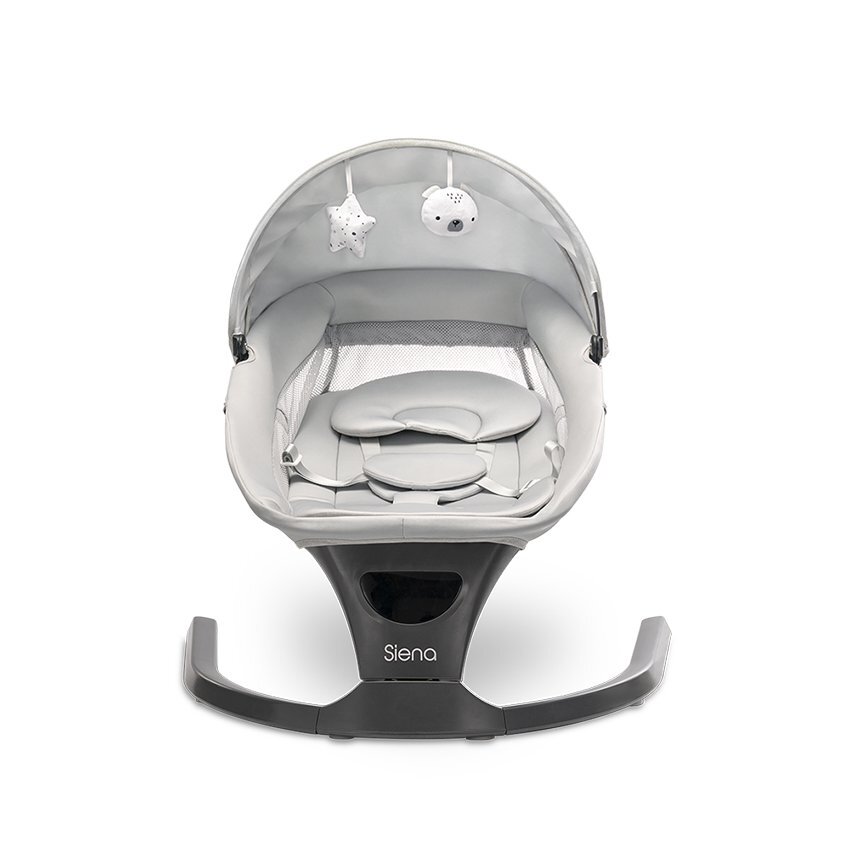 LORELLI Leagan electric Siena Light Grey 0-12 luni 5 viteze de leganare senzor inteligent de miscare telecomanda panou muzical