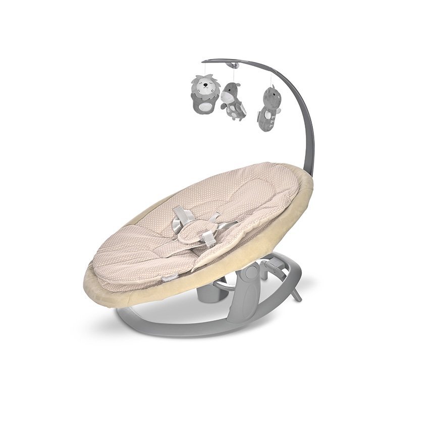 LORELLI Leagan electric Toscana Beige Dots rotativ panou muzical telecomanda