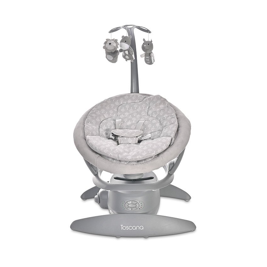 LORELLI Leagan electric Toscana Grey Trees rotativ panou muzical telecomanda