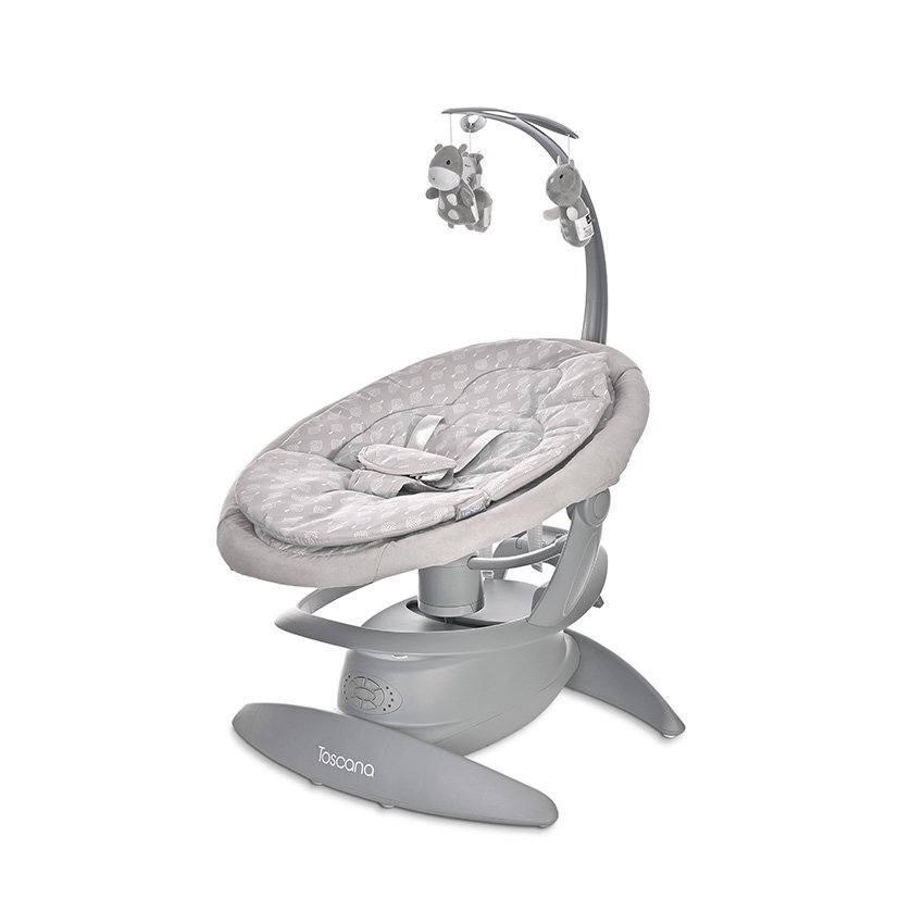 LORELLI Leagan electric Toscana Grey Trees rotativ panou muzical telecomanda