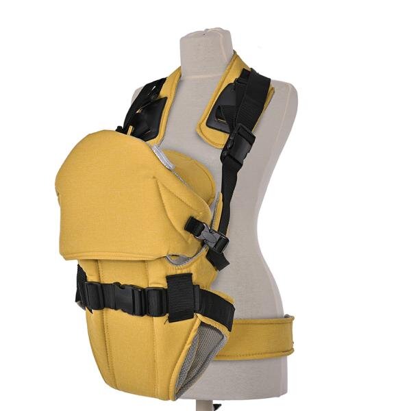 LORELLI Marsupiu Weekend Lemon Curry Black cu 3 pozitii incusiv pozitia de alaptare