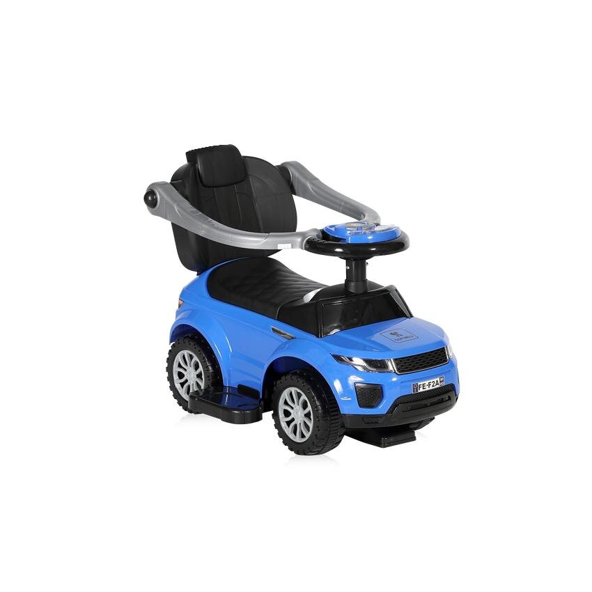 LORELLI Masinuta copii de impins Blue cu maner parental spatar inalt spatiu pentru depozitarea jucariilor functii muzicale lumini inaltime de la sol la sezut 25 cm