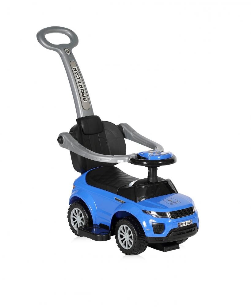 LORELLI Masinuta copii de impins Blue cu maner parental spatar inalt spatiu pentru depozitarea jucariilor functii muzicale lumini inaltime de la sol la sezut 25 cm