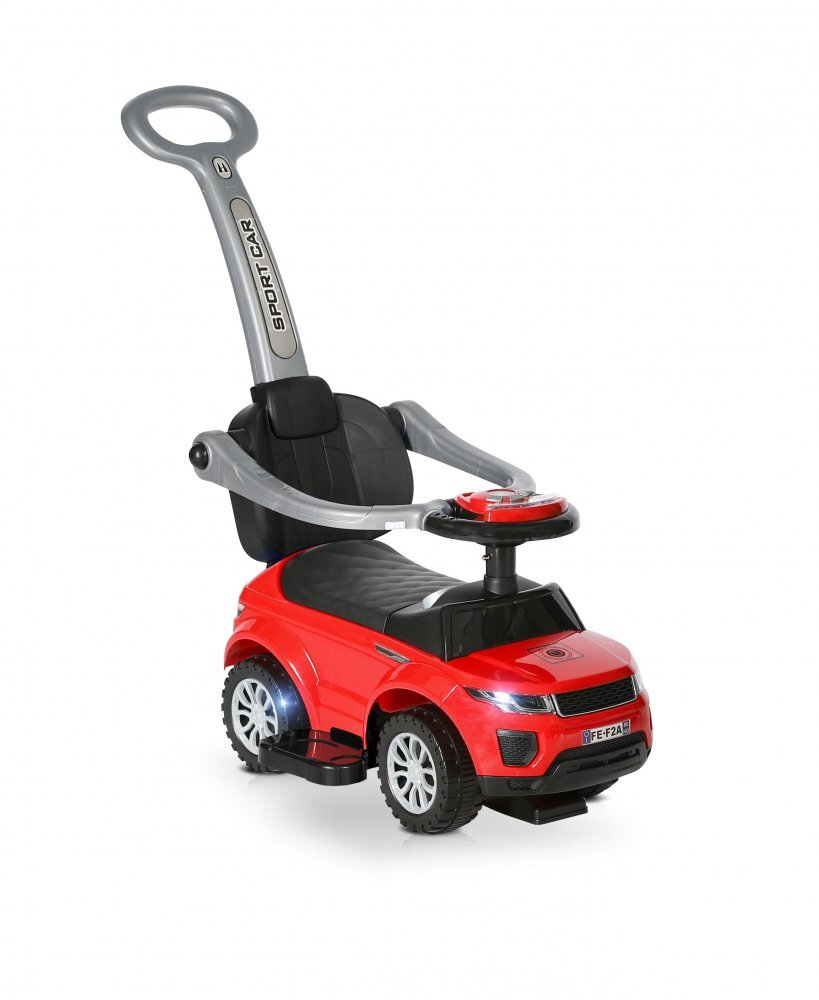 LORELLI Masinuta copii de impins Red cu maner parental spatar inalt spatiu pentru depozitarea jucariilor functii muzicale lumini inaltime de la sol la sezut 25 cm