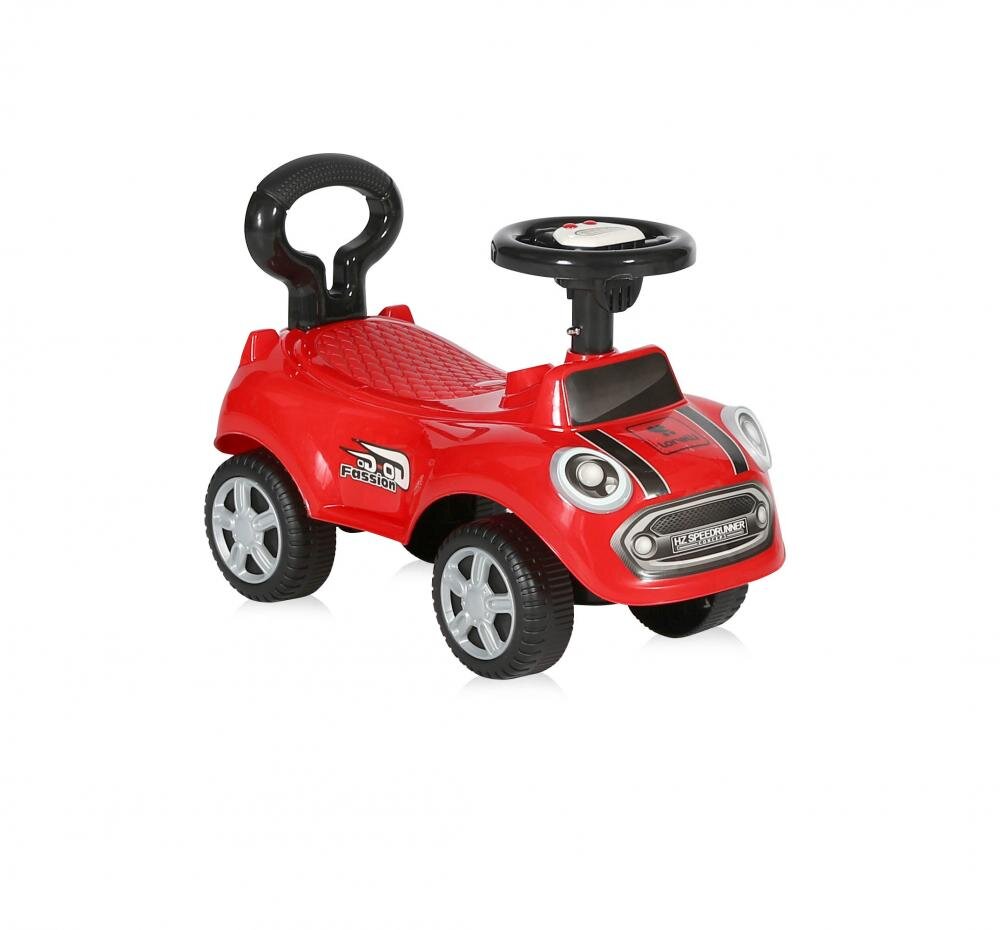 LORELLI Masinuta pentru copii Mini Red fara pedale spatar cu functie de impingere protectie impotriva rasturnarii functii muzicale lumini inaltime de la sol la sezut 20 cm