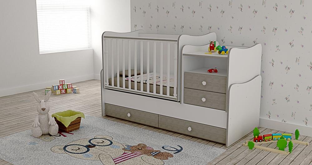 LORELLI Mobilier Combo 72 x 172 cm transformabil White Coffee