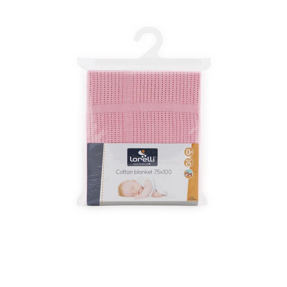 LORELLI Paturica crosetata din bumbac 75 x 100 cm Pink