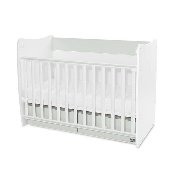 LORELLI Patut balansoar Matrix White Milky Green transformabil 60x120 cm