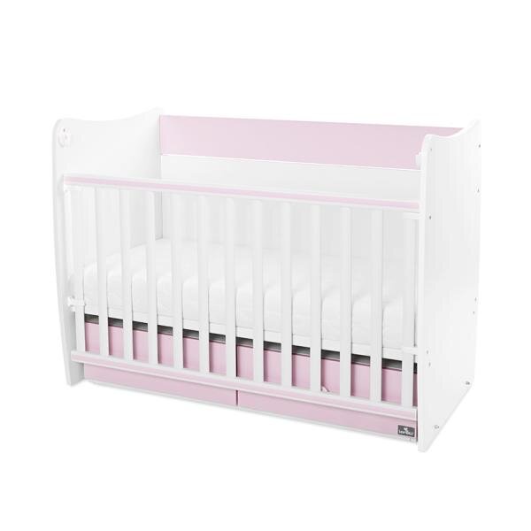LORELLI Patut balansoar Matrix White Orchid Pink transformabil 60x120 cm