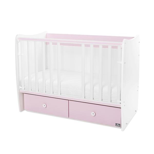 LORELLI Patut balansoar Matrix White Orchid Pink transformabil 60x120 cm