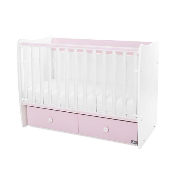 LORELLI Patut balansoar Matrix White Orchid Pink transformabil 60x120 cm