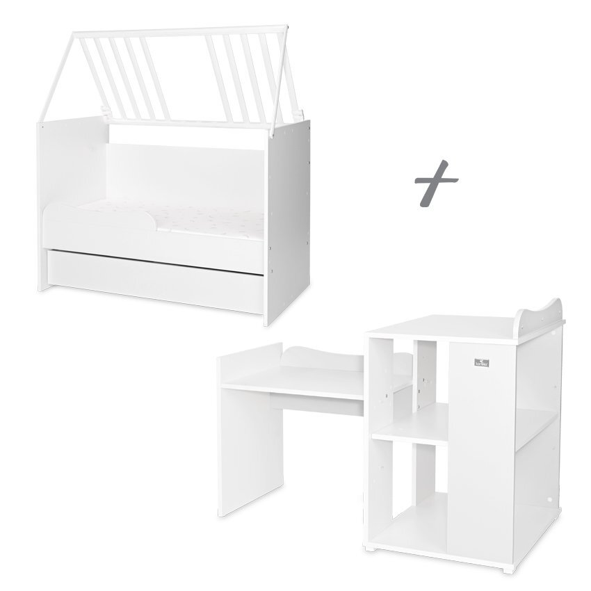 LORELLI Patut modular multifunctional 5 configurari diferite 190 x 72 cm Multi White