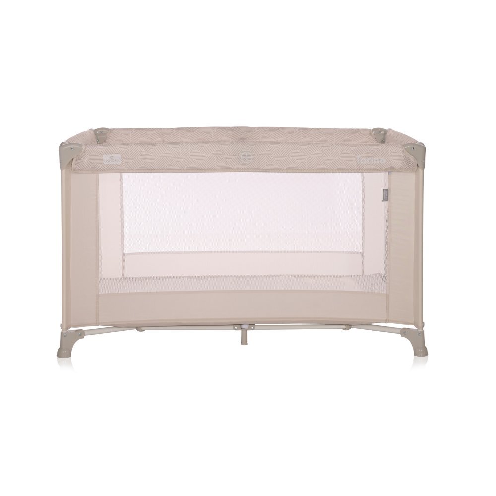 LORELLI Patut Torino 1 nivel Fog Striped Elements pliabil usa laterala cu fermoar roti cu sistem de blocare saltea si geanta de transport incluse
