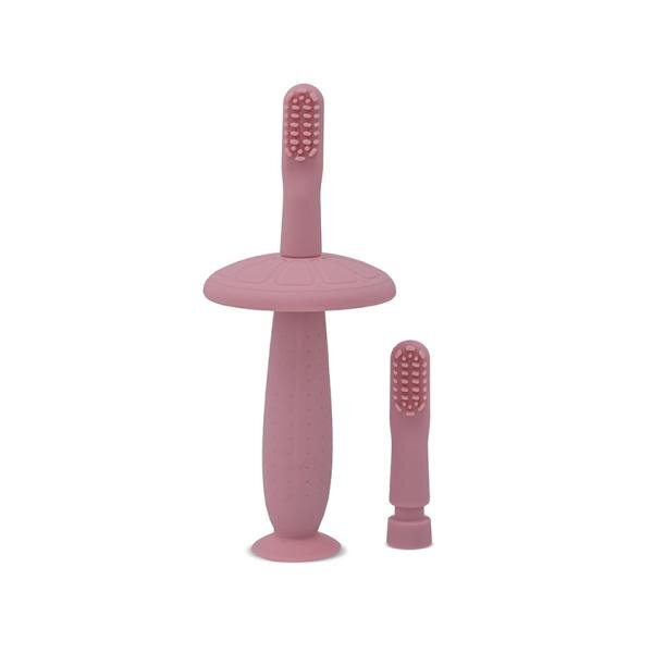 LORELLI Periuta de dinti din silicon pentru bebelusi 6 luni+ Blush Pink