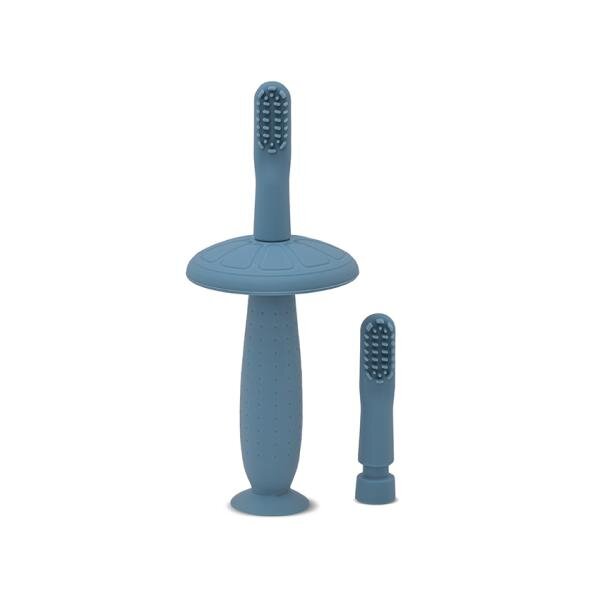 LORELLI Periuta de dinti din silicon pentru bebelusi 6 luni+ Moonlight Blue