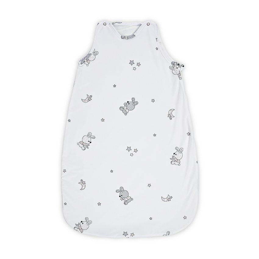 LORELLI Sac de dormit de iarna 85 cm din bumbac ranforce Little Rabbits Grey