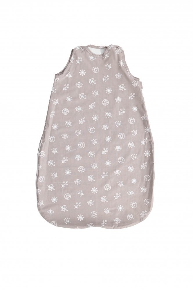 LORELLI Sac de dormit de primavaravara 85 cm bumbac ranforce Abstract Leaves Grey Beige