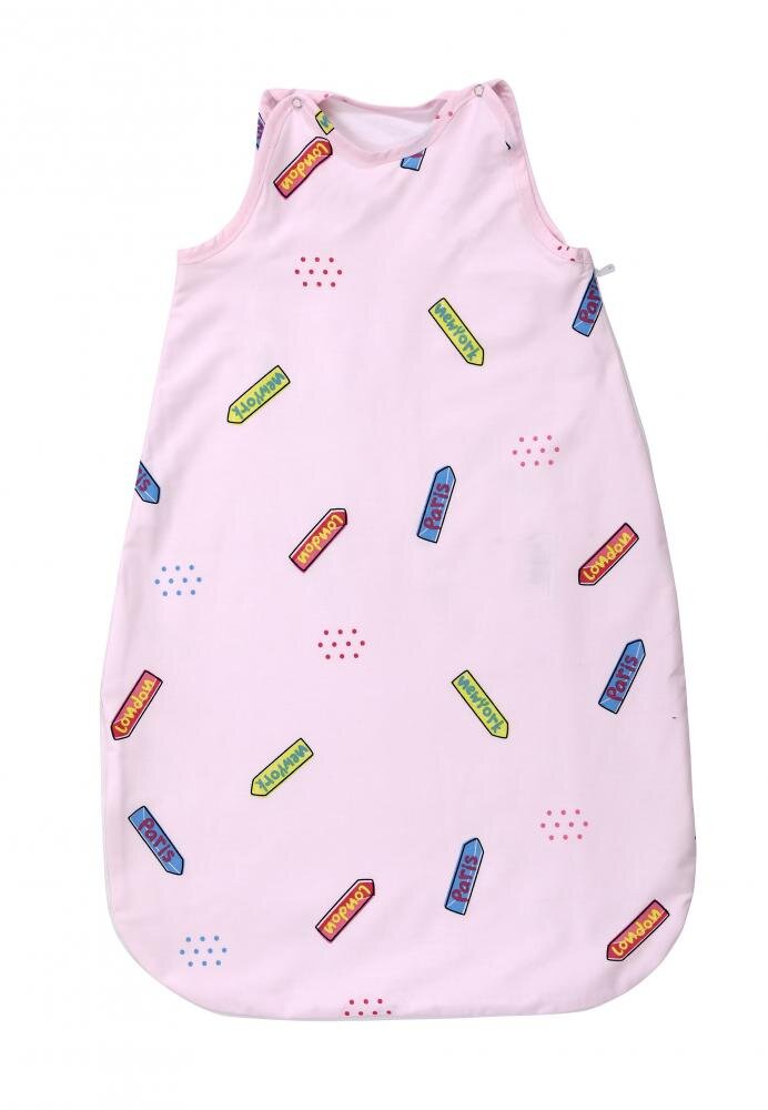 LORELLI Sac de dormit de vara 100 cm bumbac ranforce Traveling Pink