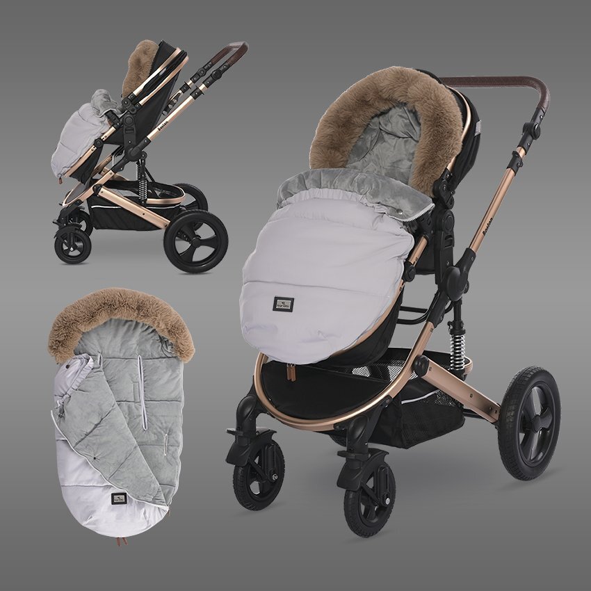 LORELLI Sac termic de iarna pentru carucior Luxe Beige captuseala polar impermeabil cu blanita detasabila