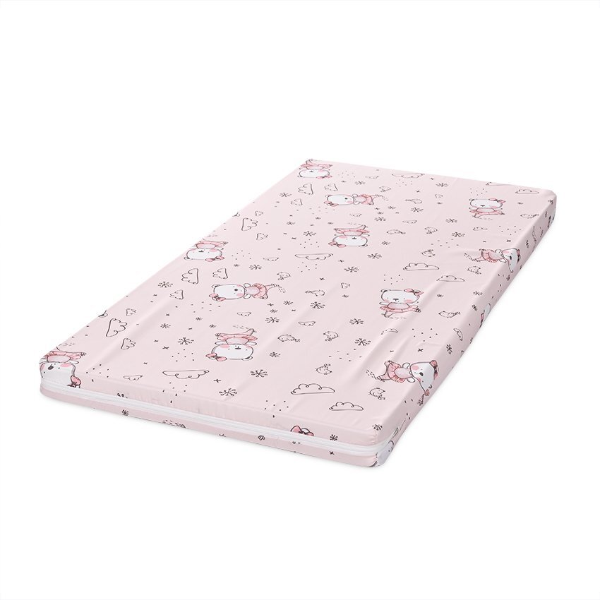 LORELLI Saltea patut Classic 120x60x6 cm spuma elastica Pink Ballerina Bear