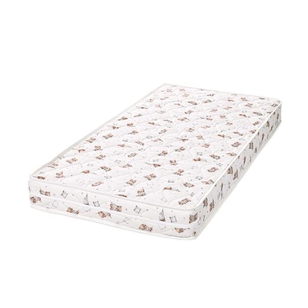 LORELLI Saltea patut Relax Bear and Pilow Beige 120x60x10 cm din spuma elastica cu husa detasabila din bumbac