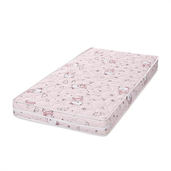 LORELLI Saltea patut Relax Pink Ballerina Bear 120x60x10 cm din spuma elastica cu husa detasabila din bumbac
