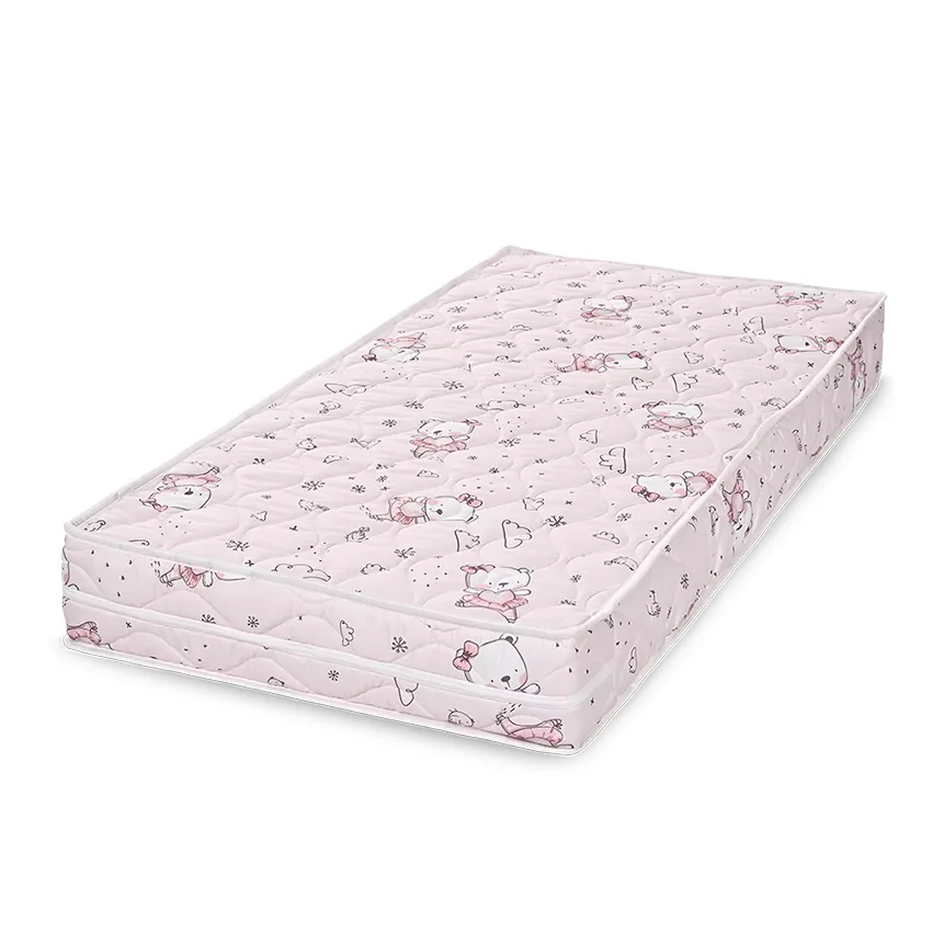 LORELLI Saltea pentru patut Relax Pink Ballerina Bear din spuma elastica 140x70x12 cm