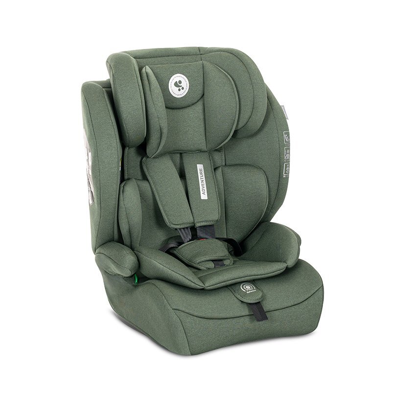 LORELLI Scaun auto pentru copii Adventure Green i-Size 15 luni-12 ani 76-150 cm tetiera reglabila husa detasabila